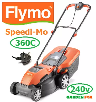 New FLYMO Speedi-Mo 360C Mains Corded 240V Electric Lawnmower 7391736343060 ZTM • £113.82