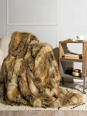 Faux Fur Throw Blanket • $48.99