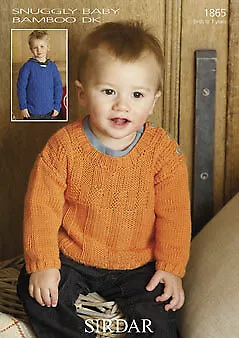 £3.49 • Buy Sirdar Baby Knitting Pattern - Sweaters - 1865 - Snuggly Baby Bamboo DK