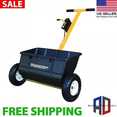 Heavy Duty 75 Lb Classic Drop Spreader Seed Granular Fertilizer Push Hopper Tool • $139.97