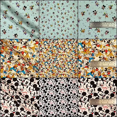 £6.25 • Buy Mickey Mouse Fabric Disney Goofy Children's Cotton Official Licence 140cm Wide