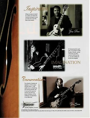 Ibanez Guitars - GEORGE BENSON / PAT METHENY / JOHN SCOFIELD - 1997 Print Ad • $5.95