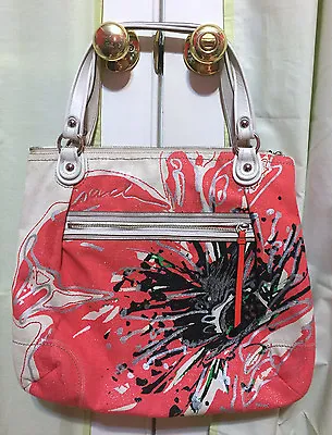 COACH - POPPY Placed Flower Glam Sequin Tote Purse Hobo Shoulder Bag W/ Dust Bag • $189.95