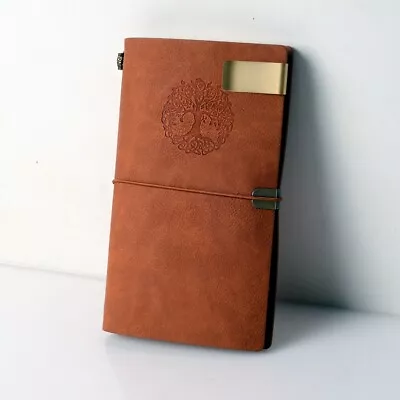 Traveler's Notebook Tree Of Life Bound Handmade Leather Lined Journal NoteBook • £14.40