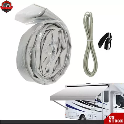 Weatherproof Vinyl Canopy 9’-20’ RV Awning Fabric Replacement For Camper Trailer • $74.36