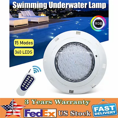 AC12V RGB LED Pool Light IP68 Waterproof With Remote For Inground Swimming Pool • $43