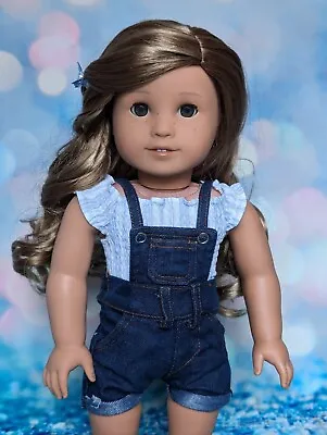 Arya Custom American Girl Doll OOAK Brown Hair Hazel Eyes Jess Mold Freckles • $165