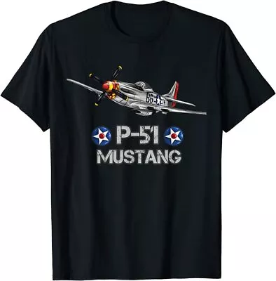 NEW BEST TO BUY American World War 2 P-51 Mustang Fighter Airplane T-Shirt • $22.08