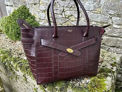 Large Zipped Oxblood Mulberry Bayswater Shopper/bag • £495