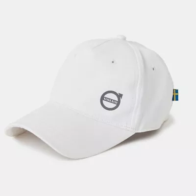 Volvo Hat Baseball Cap White Iron Mark New Adjustable 100% Cotton Sweden OSFA 2v • $8.25