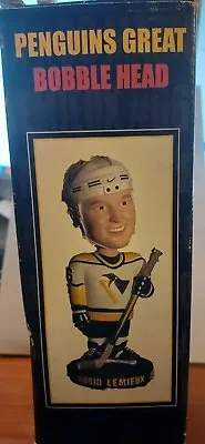 RARE MARIO LEMIEUX NIB SGA BOBBLEHEAD PITTSBURGH PENGUINS PENS NHL HOCKEY 1st ED • $29.99