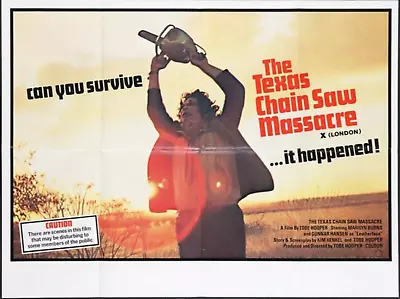 The Texas Chain Saw Massacre 1974 London Original  Uk Quad  Poster  30 X 40'' • £2750