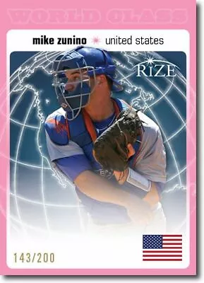MIKE ZUNINO 2012 Rize Rookie PINK Paragon WORLD CLASS RC #/200 • $2.50