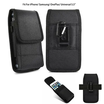 Vertical Pouch Holster Case Nylon Belt Loop Clip Carrying Bag Cover Cell Phone • $12.34