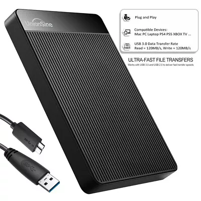 EXTERNAL HARD DRIVE USB 3.0 2.5  PC MAC Xbox One PS4 500GB 750GB 1TB Storage HDD • £20.99