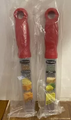 Microplane Cheese Grater Lemon Zester With Blade Protector Made In USA Set Of 2 • $21.99