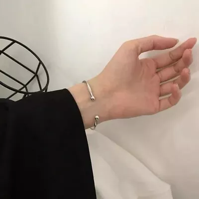 Simple Trendy Irregular Mobius Twist Open Cuff Bangle Bracelets For Women Gold • $30