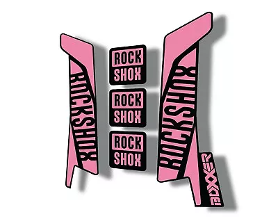 Rock Shox BOXXER 2017 Mountain Bike Cycling Decal Kit Sticker Adhesive L. Pink • $19.99