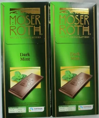 2 Moser Roth Premium Chocolate Dark Mint 5-bar 4.4-oz Packs • $7.99