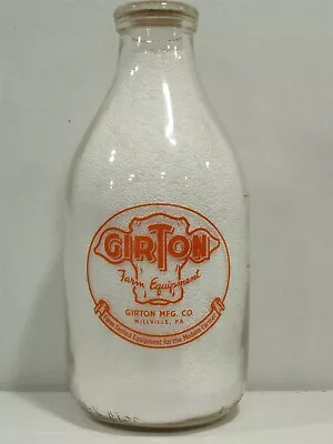 TRPHG Milk Bottle Girton Dairy Farm Equipment Millville PA 58 Calf Feeder Bottle • $34.99