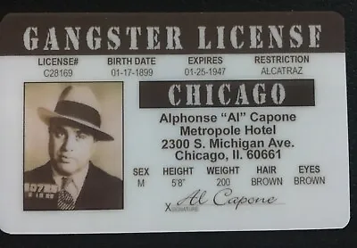 Al Capone Scarface Gangster Novelty Card Chicago Mafia Mob • $9