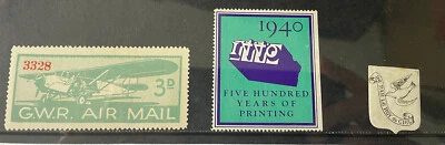 $6.09 • Buy Vintage Cinderella Poster Stamps. In Fine Condition.