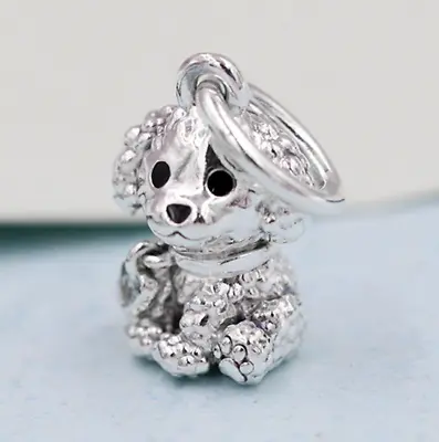 Pandora Poodle Puppy Dog Charm ALE S925 Sterling Silver Pendant • £21