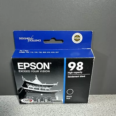 Epson 98 High Capacity Black Ink Cartridge T098120 Genuine Sealed EXP 2016 • $18.99