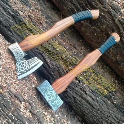 Custom Handmade Viking Hammer And Axe Hand Forged Carbon Steel Nordic Hammer Set • $175