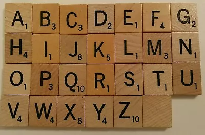 Original Wood Scrabble Replacement Tiles Discount For Multiples FREE SHIPPING • $3