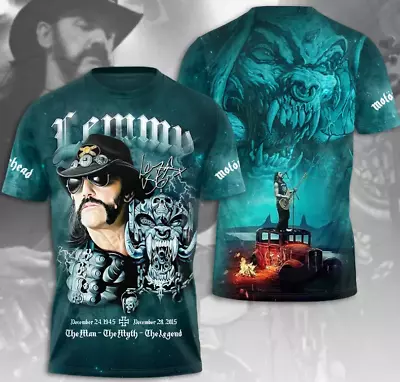 Lemmy Kilmister X Motor Head 3D T Shirt • $23.99