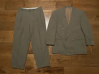 Vintage Ermenegildo Zegna Soft Double Breasted Wool 2 Piece Suit - EU 54 US 42 • $194.99