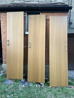 Ikea Pax Wardrobe Door Oak Veneer 50x195cm +Metal Handle (Discontinued Oak) • £12