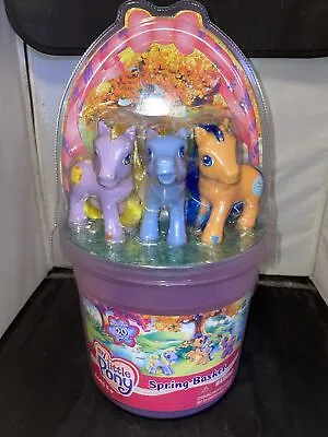 My Little Pony Spring Basket Garden Glade Wishawhirl And Bubblecup G3 2003 • $39.87