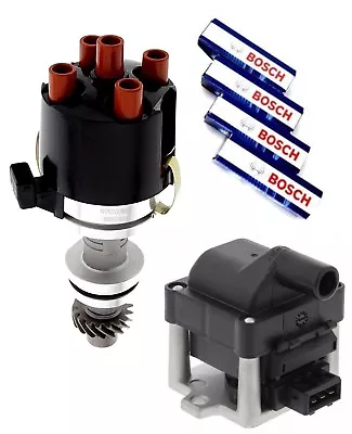 Ignition Distributor Ignition Coil Spark Plugs For Audi Seat Vw 2.0 80 Golf 3 T4 Passat • $117