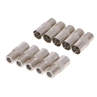 2~10pcs F Type Female To TV PAL Female Jack Coax Connector Adapter Coaxial Plug • £4.16