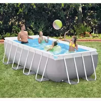 INTEX Swimming Pool Set Frame Above Ground Prism Rectangular VidaXL • £863.99