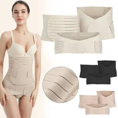 3 In 1 Postpartum After Pregnancy Girdle Abdominal Pelvis Support Belt Corset • £13.99