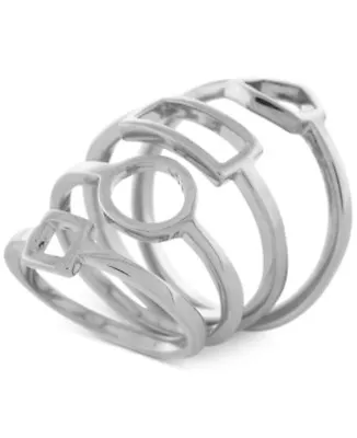 Brand NEW  - Vince Camuto Silver-Tone Shape Stack Ring Size 4 6 7 8 • $19.99