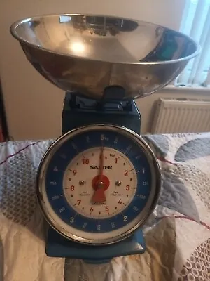 Salter Kitchen Scales Blue Used But Good • £24.99