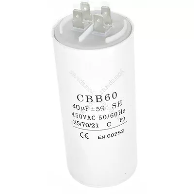 £6.61 • Buy Universal 40UF Microfarad Appliance Motor Start Run Capacitor