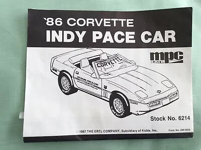 MPC 1986 Chevrolet Corvette Convertible Indy Pace Car 1/25 NO BOX • £13.99