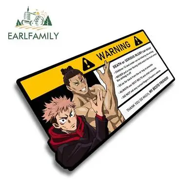 EARLFAMILY 5.9” Warning Car Sticker Itadori Yuji Decal Anime Window Trunk Vinly • $3.99