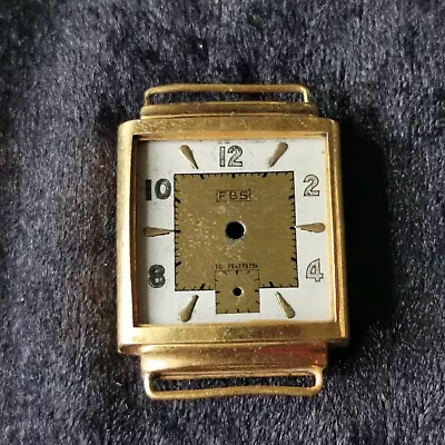£39.99 • Buy 1920s  FBS (Vertex) Mens Tank Watch In 10 Year Rolled Gold Case For Restoration