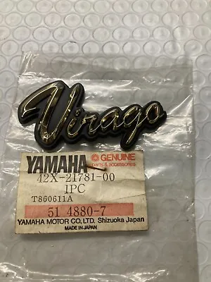 NOS OEM Yamaha XV700 750 XV1000 XV1100 Virago Side Cover Emblem 42X-21781-00 • $30
