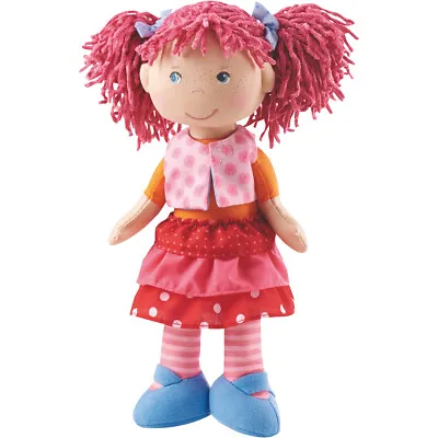 HABA Lilli-Lou 12  Soft Doll With Pink Hair In Pigtails Blue Eyes • $29.99