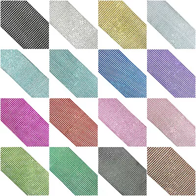 £4.99 • Buy Rhinestone Effect Mesh Diamante Reflective Trim 24 Row 9M Roll Clearance Seconds