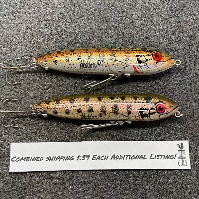 Heddon Zara Spook Vintage Topwater Lot Of 2 Lures 4.5” - GBB G-Finish Gold Bass • $20.99