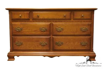 ETHAN ALLEN Old Manor Heirloom Nutmeg Maple 56  Double Dresser 10-5202 • $637.99