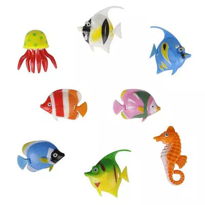 8 X Colourful Artificial Plastic Bubble Lamp Aquarium Tropical Fish Seahorse • £9.99